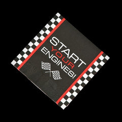 Race Car Checkered Flag Luncheon Napkins