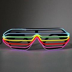 1 Pair of LED Flashing Light Up Party Retro Aviator Glasses Shades