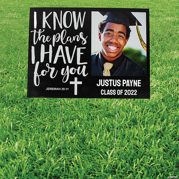 Religious Graduation Custom Photo Yard Sign