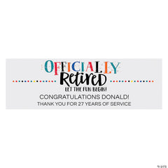 Retirement Custom Banner - Small