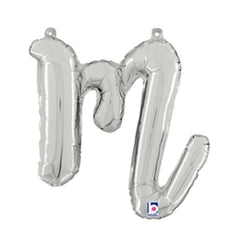 14  Script Letter  M  Silver (Air-Fill Only)