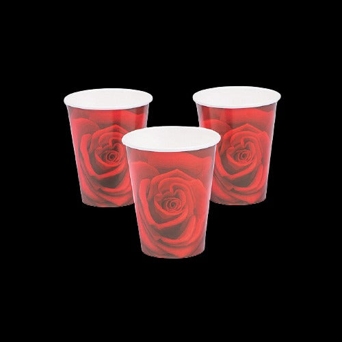 9 Oz Rose Paper Cups