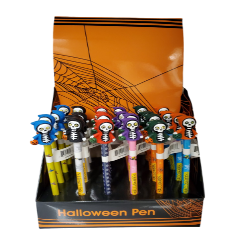 Halloween Assorted Skeleton Heads Shape Rollerball Pens