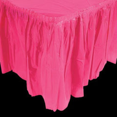 Pleated Hot Pink Table Skirt