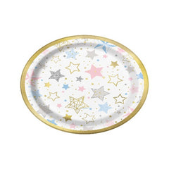 Gold Foil Star Cake Dessert Plates