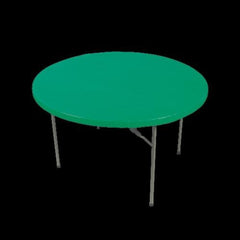 Green Fitted Round Plastic Tablecloth