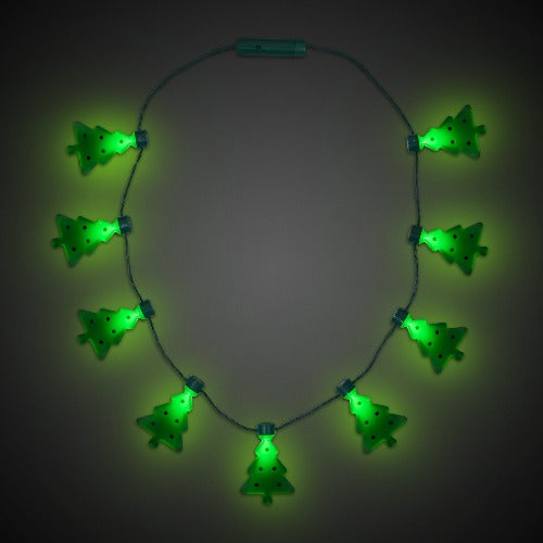 LED Christmas Tree Necklace