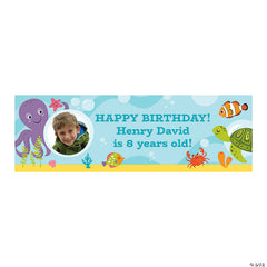 Under the Sea Party Photo Custom Banner - Small