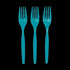 Turquoise Color Plastic Forks