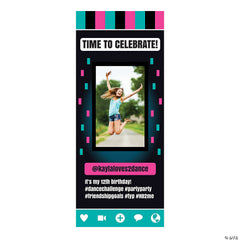 Vertical Social Media Party Photo Custom Banner - Small