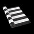 Black & White Striped Plastic Tablecloth Roll - 100 Feet