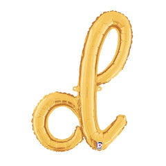 24  Script Letter  D  Gold (Air-Fill Only)